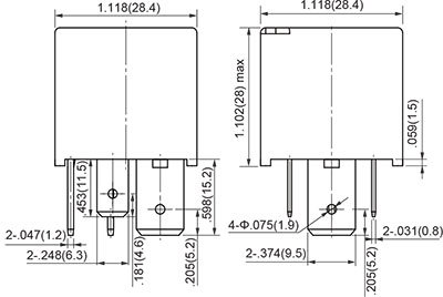 1A Quick Connect Outline Dimensions