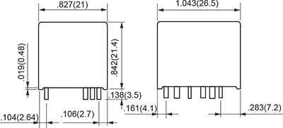 Covered Outline Dimensions
