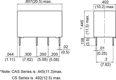 CAS/CS Series Outline Dimensions