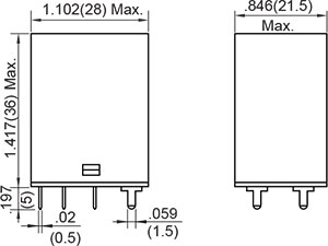 Outline Dimensions PC Pin 1C