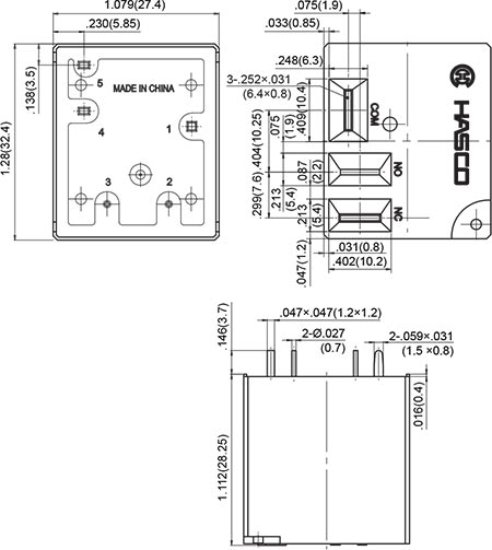 HAT902 Outline Dimensions