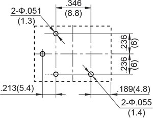 20A E Type Lead Pins 1 Form B PCB Layout