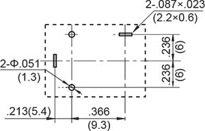 25A E Type Lead Pins 1 Form A PCB Layout