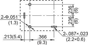 25A E Type Lead Pins 1 Form B PCB Layout