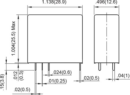 Contact Arrangement “C” Outline Dimensions