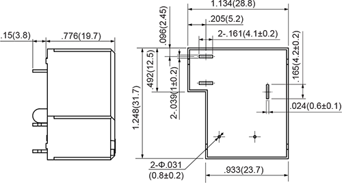 HAT905K Outline Dimensions 1C